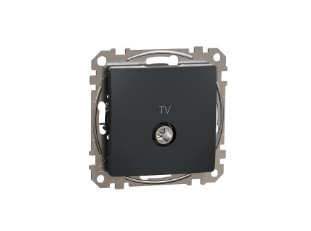 Schneider SDD114474 - ÚJ SEDNA TV aljzat, átmenő, 7 dB, antracit