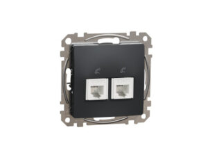 Schneider SDD114492 - ÚJ SEDNA 2xRJ11 aljzat, antracit