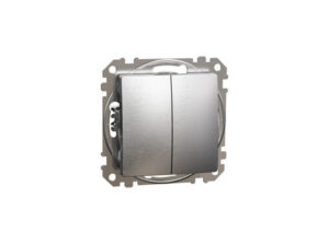 Schneider SDD170105 - ÚJ SEDNA Csillárkapcsoló, rugós bekötés, 10AX, (105), szálcsiszolt ezüst