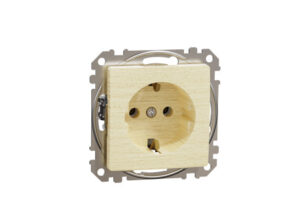 Schneider SDD180026 - ÚJ SEDNA 2P+F csatlakozóaljzat, rugós bekötés, 16A, nyír