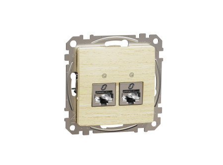 Schneider SDD180462S - ÚJ SEDNA 2xRJ45 Cat6 STP aljzat, nyír