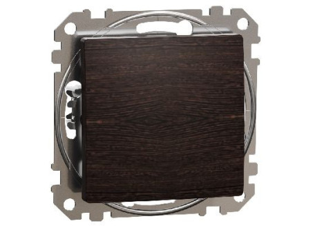 Schneider SDD181101 - ÚJ SEDNA Egypólusú kapcsoló, rugós bekötés, 10AX, (101), wenge