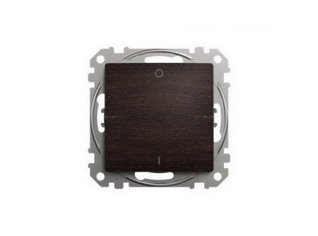 Schneider SDD181102 - ÚJ SEDNA Kétpólusú kapcsoló, rugós bekötés, 10AX, (102), wenge