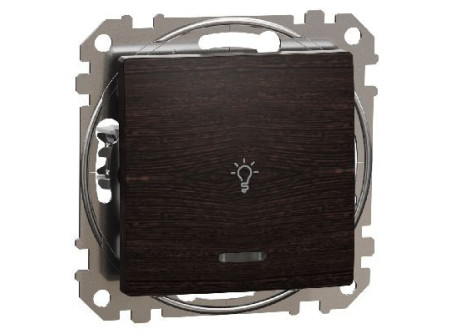 Schneider SDD181105L - ÚJ SEDNA Csillárkapcsoló, kék jelzőfénnyel, 10AX, wenge