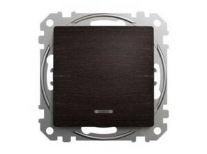 Schneider SDD181106L - ÚJ SEDNA Váltókapcsoló, kék jelzőfénnyel, 10AX, wenge