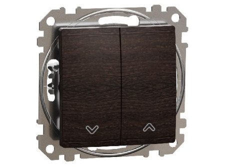 Schneider SDD181114 - ÚJ SEDNA Redőnynyomó, rugós bekötés, 10AX, wenge