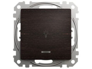 Schneider SDD181118 - ÚJ SEDNA Kettős nyomó, rugós bekötés, 10A, wenge