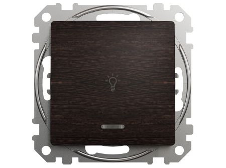 Schneider SDD181118 - ÚJ SEDNA Kettős nyomó, rugós bekötés, 10A, wenge