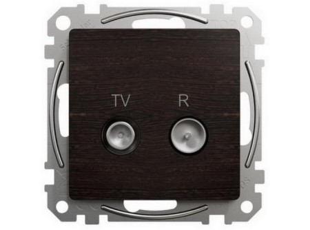 Schneider SDD181471R - ÚJ SEDNA TV/R aljzat, végzáró, 4 dB, wenge