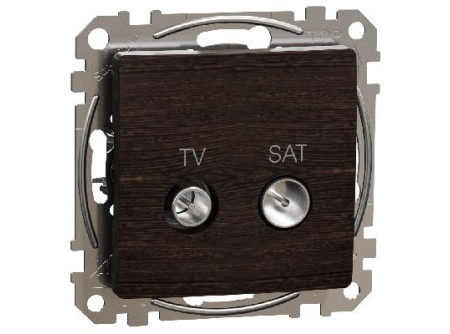 Schneider SDD181471S - ÚJ SEDNA TV/SAT aljzat, végzáró, 4 dB, wenge