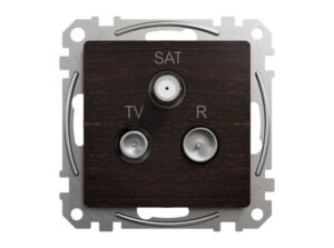 Schneider SDD181481 - ÚJ SEDNA TV/R/SAT aljzat, végzáró, 4 dB, wenge