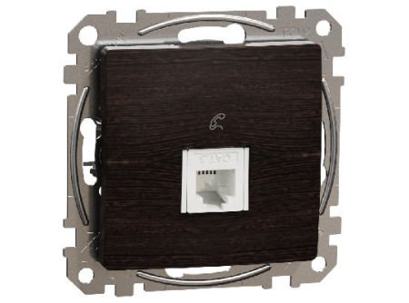 Schneider SDD181491 - ÚJ SEDNA 1xRJ11 aljzat, wenge