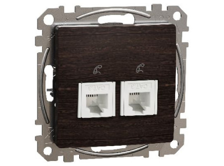 Schneider SDD181492 - ÚJ SEDNA 2xRJ11 aljzat, wenge