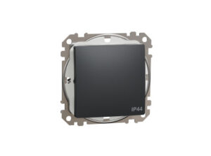 Schneider SDD214101 - ÚJ SEDNA Egypólusú kapcsoló, rugós bekötés, 10AX, IP44, antracit