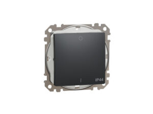 Schneider SDD214102 - ÚJ SEDNA Kétpólusú kapcsoló, rugós bekötés, 10AX, IP44, antracit