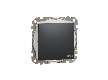 Schneider SDD214102 - ÚJ SEDNA Kétpólusú kapcsoló, rugós bekötés, 10AX, IP44, antracit