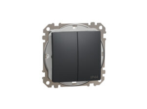 Schneider SDD214105 - ÚJ SEDNA Csillárkapcsoló, rugós bekötés, 10AX, IP44, antracit
