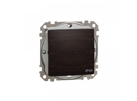 Schneider SDD281101 - ÚJ SEDNA Egypólusú kapcsoló, rugós bekötés, 10AX, IP44, wenge