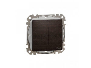 Schneider SDD281105 - ÚJ SEDNA Csillárkapcsoló, rugós bekötés, 10AX, IP44, wenge
