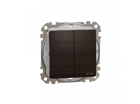 Schneider SDD281105 - ÚJ SEDNA Csillárkapcsoló, rugós bekötés, 10AX, IP44, wenge