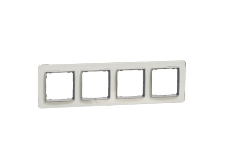 Schneider SDD360804 - SEDNA ELEMENTS Négyes keret, univerzális, opál