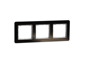 Schneider SDD361803 - SEDNA ELEMENTS Hármas keret, univerzális, kristályfekete