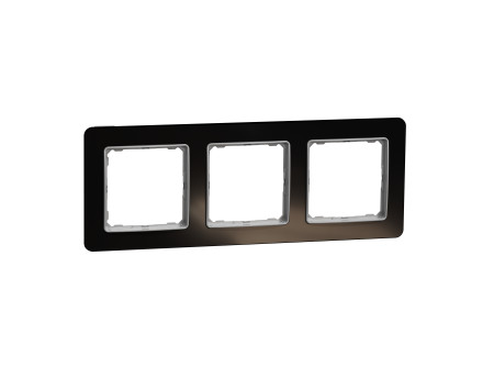 Schneider SDD361803 - SEDNA ELEMENTS Hármas keret, univerzális, kristályfekete