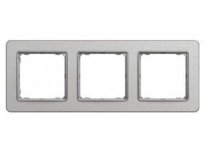 Schneider SDD370803 - SEDNA ELEMENTS Hármas keret, univerzális, szálcsiszolt ezüst