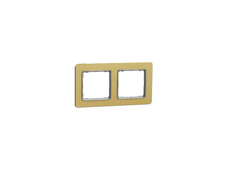 Schneider SDD371802 - SEDNA ELEMENTS Kettes keret, univerzális, szálcsiszolt arany