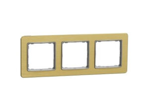 Schneider SDD371803 - SEDNA ELEMENTS Hármas keret, univerzális, szálcsiszolt arany