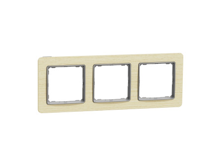 Schneider SDD380803 - SEDNA ELEMENTS Hármas keret, univerzális, nyír