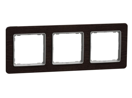 Schneider SDD381803 - SEDNA ELEMENTS Hármas keret, univerzális, wenge