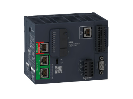 Schneider TM262M35MESS8T - Modicon M262 mozgásvezérlő PLC, 8 I/O, 1 incr/SSI enkóder be, max. 16