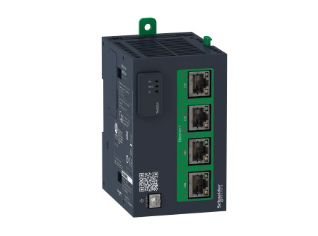 Schneider TMSES4 - Modicon TMS kommunikációs modul, Ethernet switch, 4xRJ45 leválasztott hálózat,