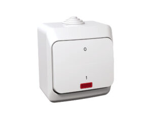 Schneider WDE000521 - CEDAR PLUS Kétpólusú kapcsoló, jelzőfénnyel, IP44, fehér