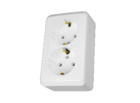 Schneider WDE001048 - PRIMA 2x2P+F csatlakozóaljzat, 16A, fehér