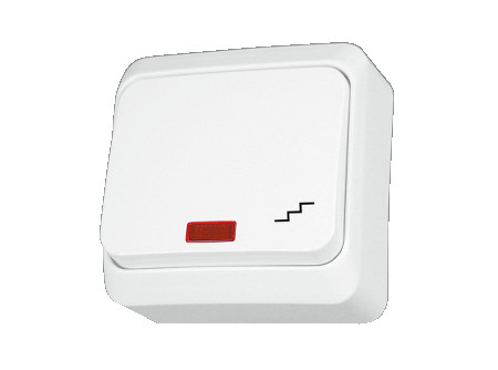 Schneider WDE001061 - PRIMA Váltókapcsoló, jelzőfényes, 10AX, fehér