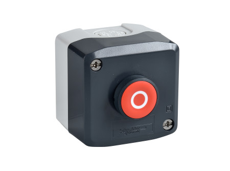 Schneider XALD112E - Tokozott nyomógomb, 1 nyomógomb