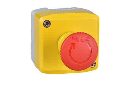 Schneider XALK178G - Tokozott vészgomb, TTR