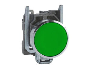 Schneider XB4BA31 - Komplett nyomógomb, zöld