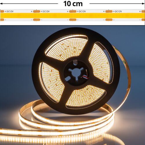 COB LED szalag beltéri 320 LED/m (12 Volt) - természetes fehér CRI=90