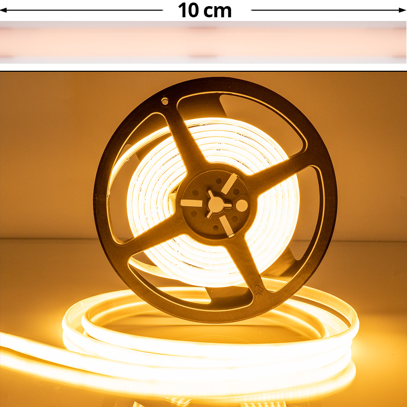 COB LED szalag kültéri 320 LED/m (24 Volt) - meleg fehér, 5 m, IP68