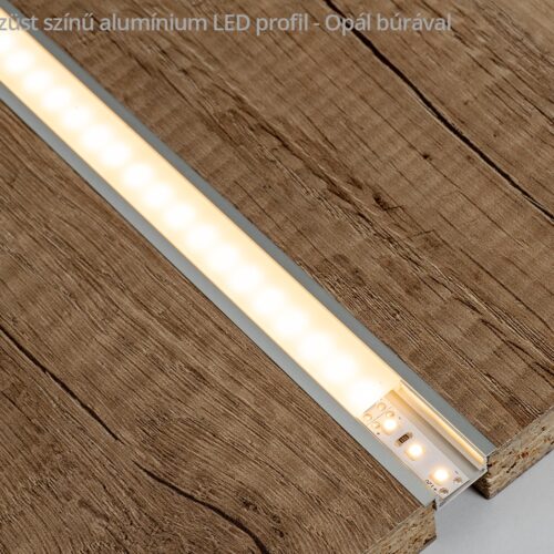 MINI-01-B - Alumínium profil (süllyeszthető) LED szalaghoz (Opál PVC búrával)